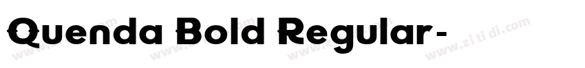 Quenda Bold Regular字体转换